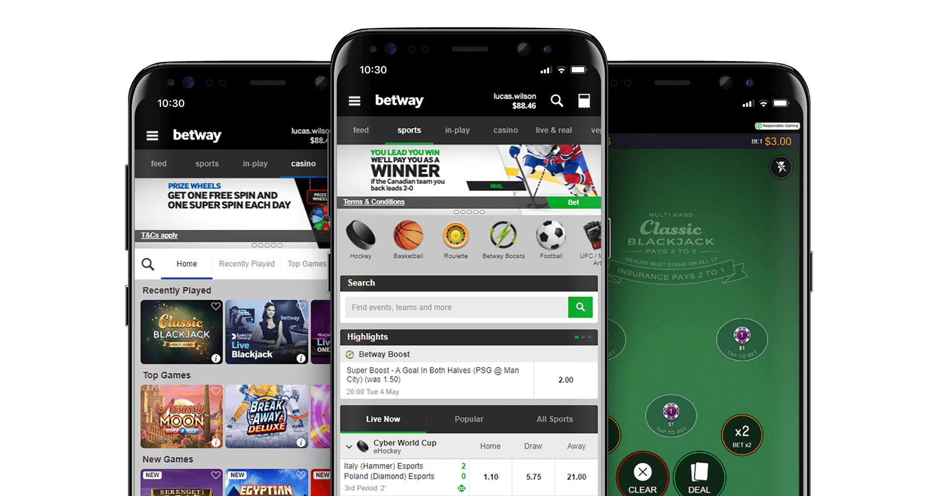 With the Betway App you can access all of your favourite sports and games, wherever you are, whenever you want.